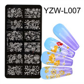 1 tk küünte stantsimisplaadid joonpildid küünte kunstiplaat roostevabast terasest kujundustempli mall šabloonitööriistade printimiseks