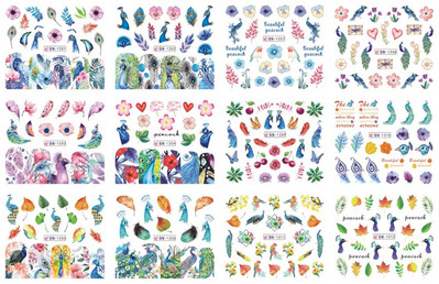 12 τμχ Αυτοκόλλητα νυχιών ποπ αρτ Σχέδια για σέξι κορίτσια κόμικ Χαλκομανίες μεταφοράς νερού Μανικιούρ DIY Lips Διακοσμήσεις νυχιών