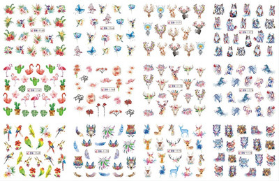 12 τμχ Αυτοκόλλητα νυχιών ποπ αρτ Σχέδια για σέξι κορίτσια κόμικ Χαλκομανίες μεταφοράς νερού Μανικιούρ DIY Lips Διακοσμήσεις νυχιών