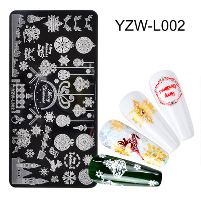 1 PC Lace Flower Animal Nail Stamping Plate Marble Image Stamp Templates Geometric Printing Stencil Tools