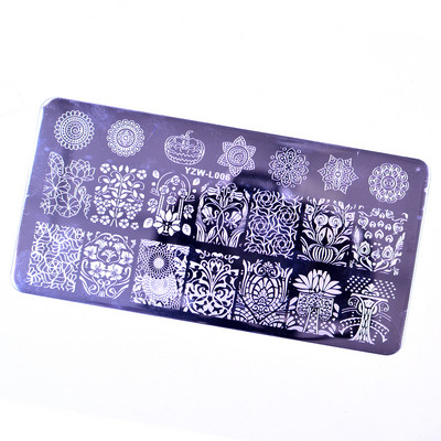 1PC leptir Božićna čelična ploča za utiskivanje noktiju Cvijet Čipka Lišće Slika nakita Geometrijska šablona za lak Predložak za nokte