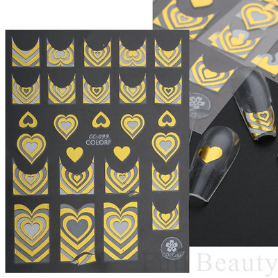 5D kameeleonpitsist küünekleebis valge lainemustriga kunst Reljeefne graveeritud kleebis Isekleepuv liugur maniküüri kaunistus LA5D-K135