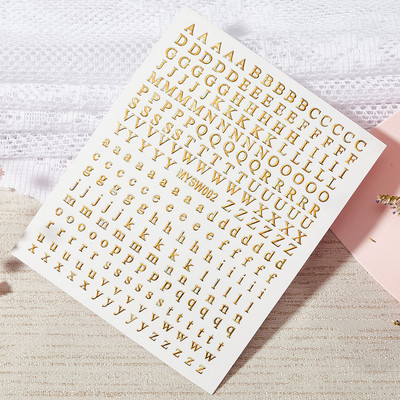 1 tk/12 tk Tähestikuline küünte kleebis 26 Inglise tähestiku 3D küünekleebis Laser-süda väikese kirjaga küünte tätoveeringud DIY kleebis