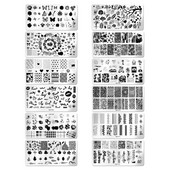 Nail Art bélyegsablon Nail Art bélyegző tányérok Valentin-napi virág pillangókhoz csepp szállítás