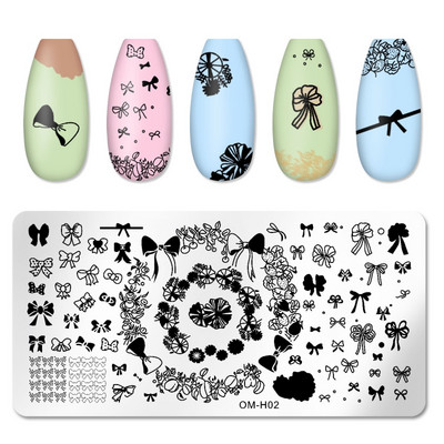 Nail Art bélyegsablon Nail Art bélyegző tányérok Valentin-napi virág pillangókhoz csepp szállítás