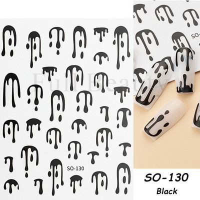 Armsad multifilmi pealuu küünte kleebised õudne Halloweeni kaunistus kummitus nahkhiire kurja kõrvitsa liugurid maniküüri jaoks vere küünte kleebis GLF886