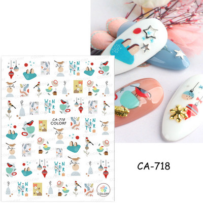 Armsad multifilmi pealuu küünte kleebised õudne Halloweeni kaunistus kummitus nahkhiire kurja kõrvitsa liugurid maniküüri jaoks vere küünte kleebis GLF886