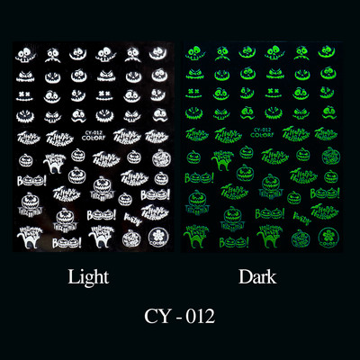 Armsad multifilmi pealuu küünte kleebised õudne Halloweeni kaunistus kummitus nahkhiire kurja kõrvitsa liugurid maniküüri jaoks vere küünte kleebis GLF886