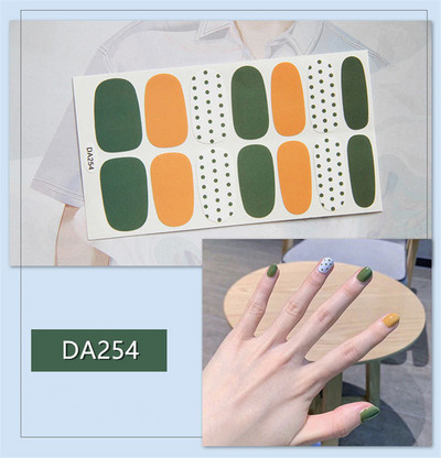 Lamemoria 14 Tips Mitmevärvilised kleebised Küünekate Küünelakkide kleebis DIY küünekunsti kaunistus Veekindel küünekleebised maniküür