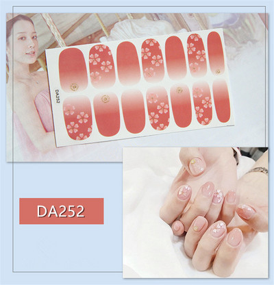 Lamemoria 14 Tips Mitmevärvilised kleebised Küünekate Küünelakkide kleebis DIY küünekunsti kaunistus Veekindel küünekleebised maniküür