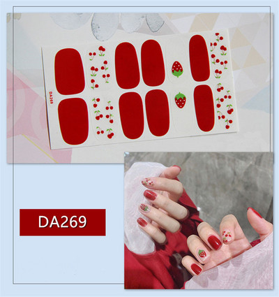 Lamemoria 14 Tips Mitmevärvilised kleebised Küünekate Küünelakkide kleebis DIY küünekunsti kaunistus Veekindel küünekleebised maniküür