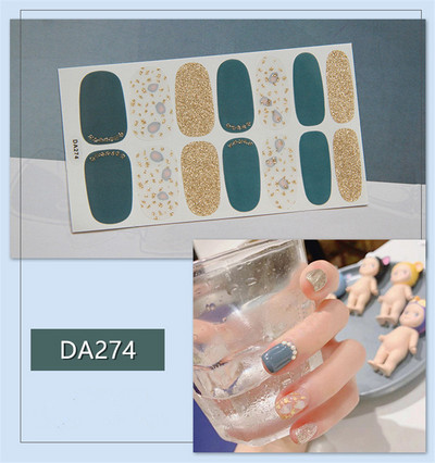 Lamemoria 14 Tips Mitmevärvilised kleebised Küünekate Küünelakkide kleebis DIY küünekunsti kaunistus Veekindel küünekleebised maniküür