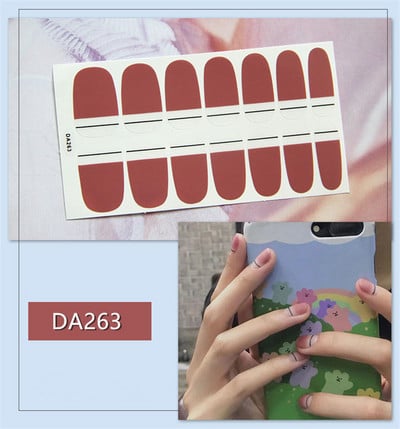 Lamemoria 14 Tips Mitmevärvilised kleebised Küünekate Küünelakkide kleebis DIY küünekunsti kaunistus Veekindel küünekleebised maniküür