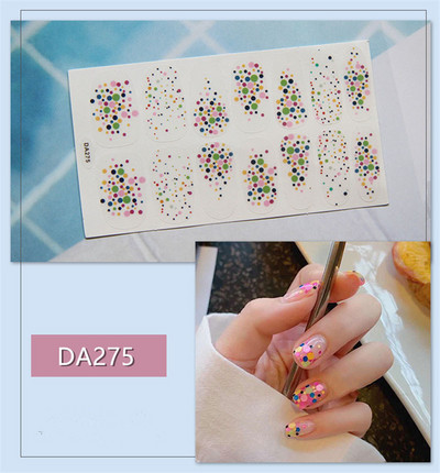 Lamemoria 14 Tips Mitmevärvilised kleebised Küünekate Küünelakkide kleebis DIY küünekunsti kaunistus Veekindel küünekleebised maniküür