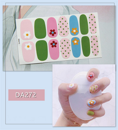 Lamemoria 14 Tips Mitmevärvilised kleebised Küünekate Küünelakkide kleebis DIY küünekunsti kaunistus Veekindel küünekleebised maniküür