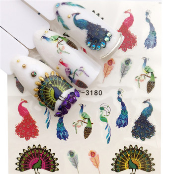 Αυτοκόλλητα μόδας για νύχια DIY Cute Dreamcatcher Feather Νερό Sliders Διακόσμηση μανικιούρ Ακουαρέλα Αυτοκόλλητα νυχιών Decal Αξεσουάρ