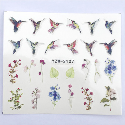 Αυτοκόλλητα μόδας για νύχια DIY Cute Dreamcatcher Feather Νερό Sliders Διακόσμηση μανικιούρ Ακουαρέλα Αυτοκόλλητα νυχιών Decal Αξεσουάρ