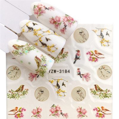 Αυτοκόλλητα μόδας για νύχια DIY Cute Dreamcatcher Feather Νερό Sliders Διακόσμηση μανικιούρ Ακουαρέλα Αυτοκόλλητα νυχιών Decal Αξεσουάρ