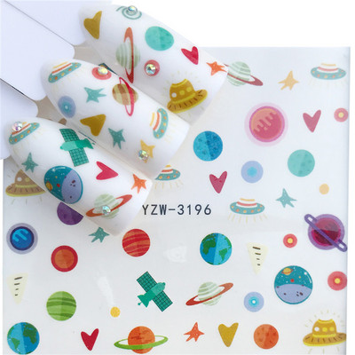 Αυτοκόλλητα μόδας για νύχια DIY Cute Dreamcatcher Feather Νερό Sliders Διακόσμηση μανικιούρ Ακουαρέλα Αυτοκόλλητα νυχιών Decal Αξεσουάρ