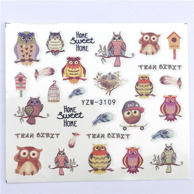 Αυτοκόλλητα μόδας για νύχια DIY Cute Dreamcatcher Feather Νερό Sliders Διακόσμηση μανικιούρ Ακουαρέλα Αυτοκόλλητα νυχιών Decal Αξεσουάρ