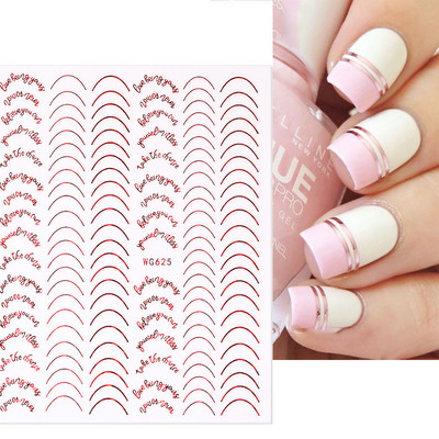 Fényes Gold Star Moon Sun körömmatricák manikűr kiegészítőkhöz Szívtoll Állatok Nyomtatás Öntapadó körömpakolás