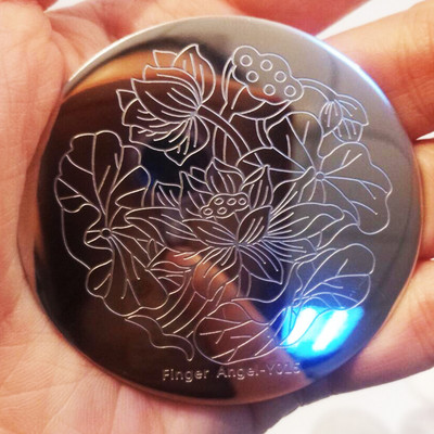 (Angel10) Terasest stantsimisplaadi Küünte stantsimine - 10 erineva kujundusega küünte stantsimisplaati - Lill -Küünekunsti stantsimismallid