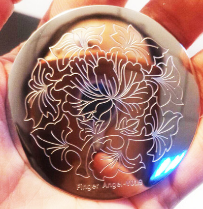 (Angel10) Terasest stantsimisplaadi Küünte stantsimine - 10 erineva kujundusega küünte stantsimisplaati - Lill -Küünekunsti stantsimismallid