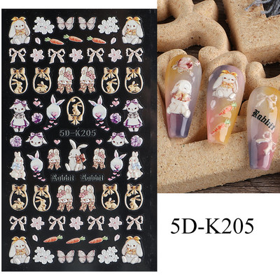 5D armas karusüda Multifilm Küünekleebised Punane Südamearmastaja Disain Valentine Maniküür Amuletid Liugurid Kleebised Küünekaunistus