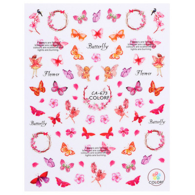 5D armas karusüda Multifilm Küünekleebised Punane Südamearmastaja Disain Valentine Maniküür Amuletid Liugurid Kleebised Küünekaunistus