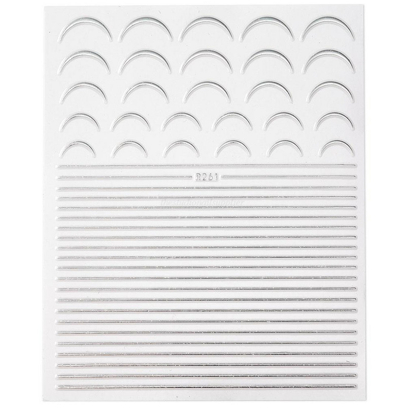 Lazerinis auksavimas, gėlių drugelis, žvaigždžių raštas, nagų dailės dekoracijos, spalvingos auksinės tikroviškos manikiūro nagų lipdukai, lakavimo lipdukai Nr. 6P