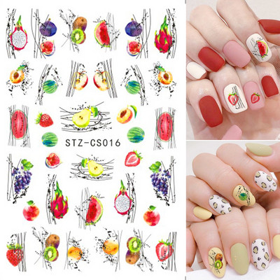 1 τμχ 3D αυτοκόλλητα σέξι κορίτσι για νύχια Μαύρο λουλούδι φύλλα γραμμικά αυτοκόλλητα αυτοκόλλητα Slider Manicure Nail Art Decorations JIF634-643