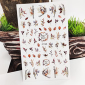 3D küünekleebised Line murupärja lehtede kleebised küüntele Sügisdisaini kleebis maniküüri liuguri kleebis küünekunsti kaunistuseks