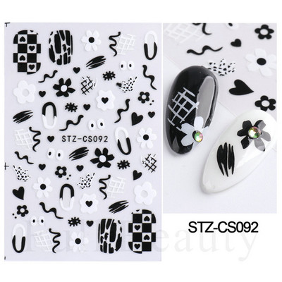 1kom Gradient Blush naljepnice za nokte Cute Sweet Love 3D klizači za manikuru Nude crvene prozirne dekoracije za nokte LASTZ-CS122