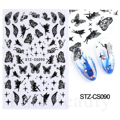 1kom Gradient Blush naljepnice za nokte Cute Sweet Love 3D klizači za manikuru Nude crvene prozirne dekoracije za nokte LASTZ-CS122