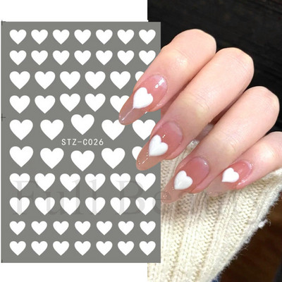 1kom Gradient Blush naljepnice za nokte Cute Sweet Love 3D klizači za manikuru Nude crvene prozirne dekoracije za nokte LASTZ-CS122