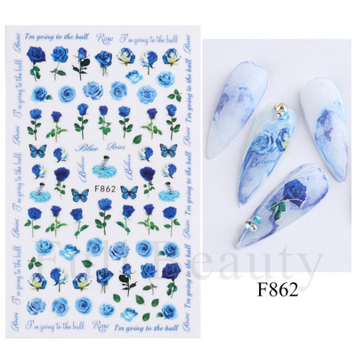 1kom Gradient Blush naljepnice za nokte Cute Sweet Love 3D klizači za manikuru Nude crvene prozirne dekoracije za nokte LASTZ-CS122