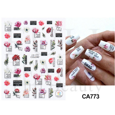 1kom Gradient Blush naljepnice za nokte Cute Sweet Love 3D klizači za manikuru Nude crvene prozirne dekoracije za nokte LASTZ-CS122