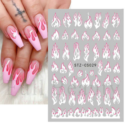 1kom Gradient Blush naljepnice za nokte Cute Sweet Love 3D klizači za manikuru Nude crvene prozirne dekoracije za nokte LASTZ-CS122