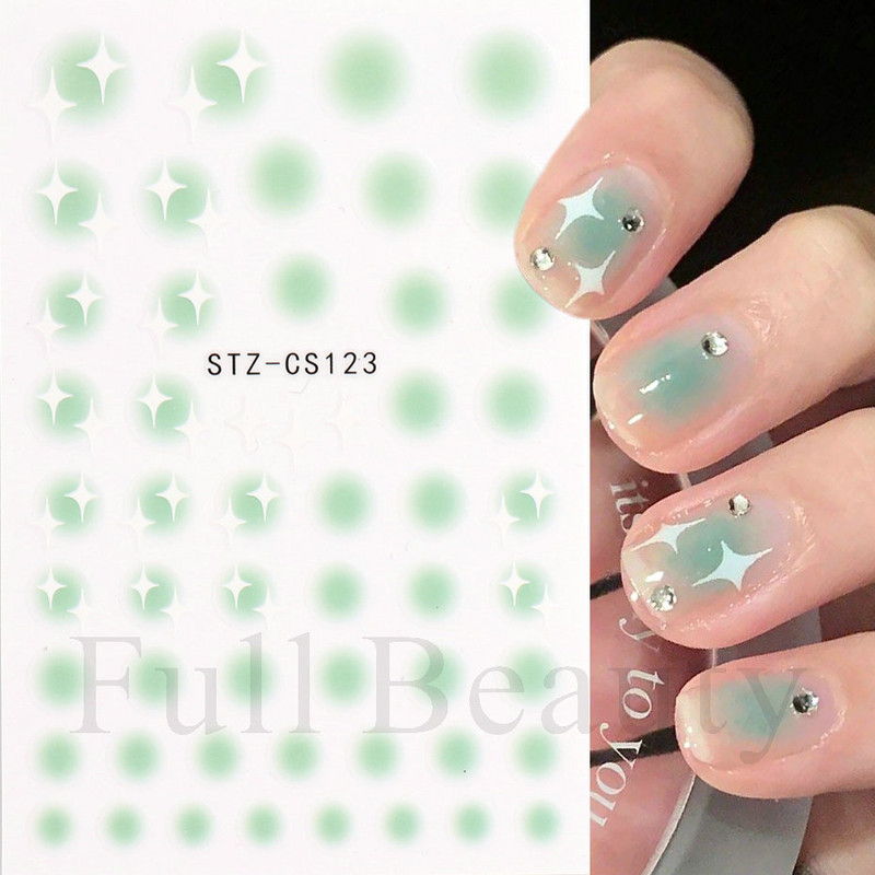 1kom Gradient Blush naljepnice za nokte Cute Sweet Love 3D klizači za manikuru Nude crvene prozirne dekoracije za nokte LASTZ-CS122