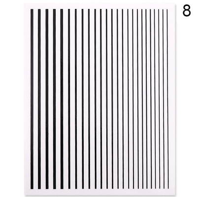 1 φύλλο χρυσό 3D αυτοκόλλητα νυχιών αυτοκόλλητα αυτοκόλλητα γεωμετρική γραμμή πεταλούδας μικτής σχεδίασης Χαλκομανίες Συμβουλές για νύχια Διακόσμηση προμήθειες μανικιούρ