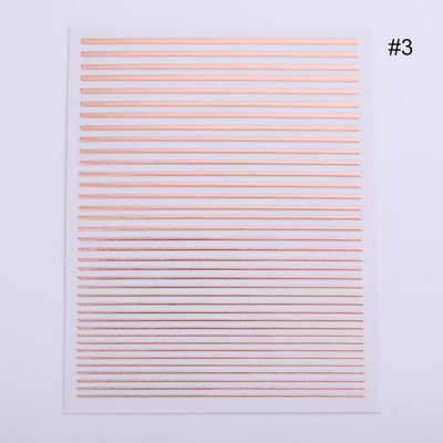 1 φύλλο χρυσό 3D αυτοκόλλητα νυχιών αυτοκόλλητα αυτοκόλλητα γεωμετρική γραμμή πεταλούδας μικτής σχεδίασης Χαλκομανίες Συμβουλές για νύχια Διακόσμηση προμήθειες μανικιούρ