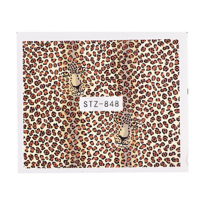1PCS Modele cu imprimeu de leopard Nail Art Autocol de transfer de apă Decalcomanie Ochi Full Tattoo Wraps Slider Manichiură Decor NTSTZ816-855