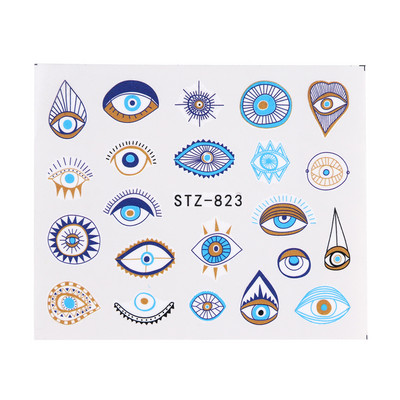 1PCS Modele cu imprimeu de leopard Nail Art Autocol de transfer de apă Decalcomanie Ochi Full Tattoo Wraps Slider Manichiură Decor NTSTZ816-855