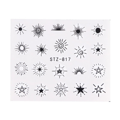 1PCS Modele cu imprimeu de leopard Nail Art Autocol de transfer de apă Decalcomanie Ochi Full Tattoo Wraps Slider Manichiură Decor NTSTZ816-855