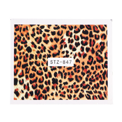 1PCS Modele cu imprimeu de leopard Nail Art Autocol de transfer de apă Decalcomanie Ochi Full Tattoo Wraps Slider Manichiură Decor NTSTZ816-855