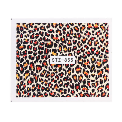 1PCS Modele cu imprimeu de leopard Nail Art Autocol de transfer de apă Decalcomanie Ochi Full Tattoo Wraps Slider Manichiură Decor NTSTZ816-855