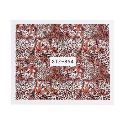 1PCS Modele cu imprimeu de leopard Nail Art Autocol de transfer de apă Decalcomanie Ochi Full Tattoo Wraps Slider Manichiură Decor NTSTZ816-855