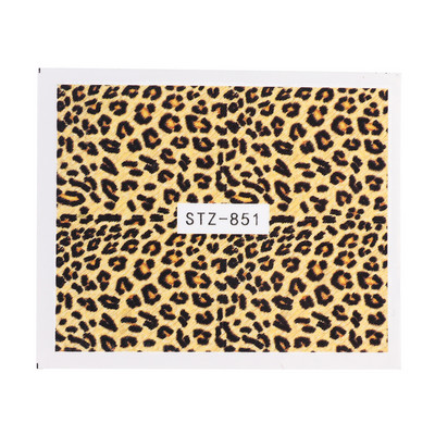 1PCS Modele cu imprimeu de leopard Nail Art Autocol de transfer de apă Decalcomanie Ochi Full Tattoo Wraps Slider Manichiură Decor NTSTZ816-855