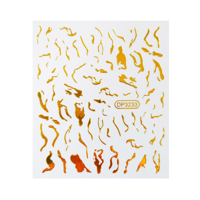 3D jooned küünekleebised isetegemine roosa kuld metallist triibulised jooned tähed kleebised kõverad küünte kunsti liugurid isekleepuvad kaunistused maniküür