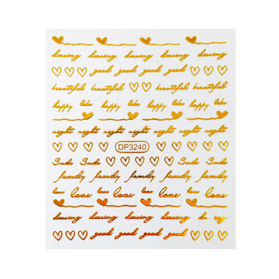 3D jooned küünekleebised isetegemine roosa kuld metallist triibulised jooned tähed kleebised kõverad küünte kunsti liugurid isekleepuvad kaunistused maniküür